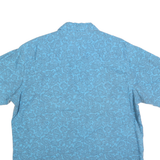 WRANGLER Mens Blue Paisley Print Shirt XL Cotton Blend Casual Short Sleeve