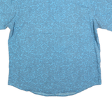 WRANGLER Mens Blue Paisley Print Shirt XL Cotton Blend Casual Short Sleeve