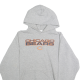 NFL Mens Grey Chicago Bears Hoodie L Cotton Blend Pullover Casual Top