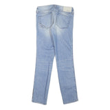 DIESEL Womens Slim Light Blue Denim Regular Jeans W27 L29 Stud Detail Zip
