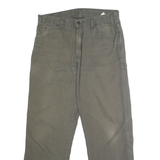DICKIES Mens Jeans Green Regular Straight Denim Medium W34 L32 Workwear Zip