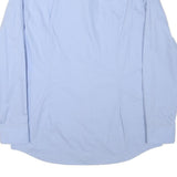 HUGO BOSS Mens Blue Shirt L Cotton Blend Classic Formal Long Sleeve Button