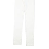 LOIS Womens Cotton Blend White Slim Skinny Trousers W23 L31 Stylish Casual Wear