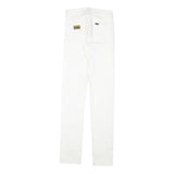 LOIS Womens Cotton Blend White Slim Skinny Trousers W23 L31 Stylish Casual Wear