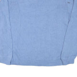 CHAPS Mens Blue Chunky Knit Crew Neck Jumper 2XL Cotton Blend Pullover Classic