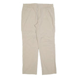 TREVOLUTION Mens Relaxed Beige Polyester Blend Zip Trousers W38 L32 Casual
