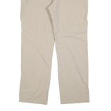TREVOLUTION Mens Relaxed Beige Polyester Blend Zip Trousers W38 L32 Casual