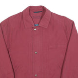 KEMPEL Mens Red Jacket S Polyester Blend Classic Zip Plain Casual Lightweight