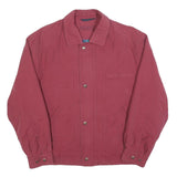 KEMPEL Mens Red Jacket S Polyester Blend Classic Zip Plain Casual Lightweight