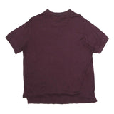 CHAPS Mens Maroon Short Sleeve Plain Polo Shirt M Casual Cotton Classic