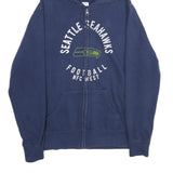 NFL Womens Blue Seattle Seahawks Full Zip Hoodie L Football NFL