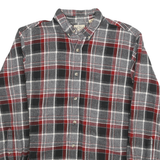 REDHEAD Mens Grey & Red Check Shirt L Button-Down Collar Cotton Blend Casual
