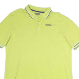 KAPPA Mens Yellow Short Sleeve Polo Shirt L Cotton Casual Sports Logo
