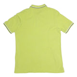 KAPPA Mens Yellow Short Sleeve Polo Shirt L Cotton Casual Sports Logo