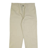 DICKIES Mens Regular Beige Cotton Blend Regular Fit Trousers W36 L34 Workwear
