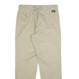 DICKIES Mens Regular Beige Cotton Blend Regular Fit Trousers W36 L34 Workwear