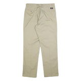 DICKIES Mens Regular Beige Cotton Blend Regular Fit Trousers W36 L34 Workwear