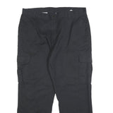 DICKIES Mens Black Relaxed Cargo Trousers W38 L30 Cotton Blend Workwear