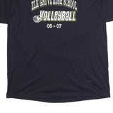 HANES Mens Navy Blue Elk Grove High School Volleyball Graphic T-Shirt XL Crew