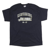 HANES Mens Navy Blue Elk Grove High School Volleyball Graphic T-Shirt XL Crew