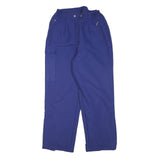 Womens Relaxed Royal Blue Polyester Blend Cargo Trousers W25 L28 Zip Closure