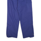 Womens Relaxed Royal Blue Polyester Blend Cargo Trousers W25 L28 Zip Closure