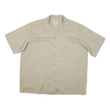 DICKIES Mens Beige Cotton Blend Shirt 2XL Short Sleeve Workwear Casual