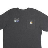 CARHARTT Mens Grey & Yellow Pocket T-Shirt L Short Sleeve Crew Neck Workwear