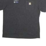 CARHARTT Mens Grey & Yellow Pocket T-Shirt L Short Sleeve Crew Neck Workwear