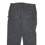 DICKIES Mens Jeans Black Regular Straight Denim Medium W38 L32 Workwear Zip