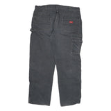 DICKIES Mens Jeans Black Regular Straight Denim Medium W38 L32 Workwear Zip