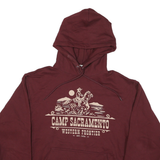 PORT & COMPANY Mens Maroon Camp Sacramento Pullover Hoodie M Western Frontier