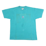 ONEITA Mens Blue Dauphin Island Graphic T-Shirt L Short Sleeve Crew Neck Cotton