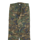 DECATHLON Lined Mens Polyester Green Camouflage Regular Straight Trousers W32
