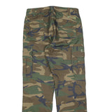 DECATHLON Lined Mens Polyester Green Camouflage Regular Straight Trousers W32