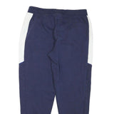PUMA Mens Joggers Navy Blue & White Slim Tapered M W34 L29 Cotton Blend