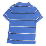TOMMY HILFIGER Mens Blue White & Black Stripe Short Sleeve Polo Shirt S Classic