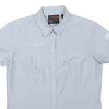 MAMMUT Womens Blue Check Short Sleeve Shirt XS Lightweight Breathable Outdoor
