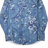 WRANGLER Mens Blue Floral Print Shirt M Long Sleeve Button Closure Stylish