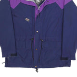 MAMMUT Mens Purple & Blue Outdoor Jacket L Polyester Blend Zip Pocketed
