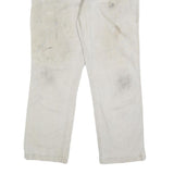 CARHARTT Mens Cotton Blend Beige Relaxed W30 L27 Workwear Trousers Zip Closure