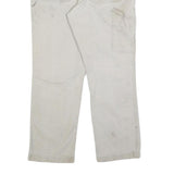 CARHARTT Mens Cotton Blend Beige Relaxed W30 L27 Workwear Trousers Zip Closure