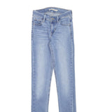 LEVI'S Womens Slim Light Blue Denim Jeans W20 L28 Zip Cotton Blend Skinny Fit
