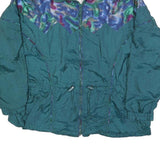 IN TRAINING Womens Green Polyester Zip Jacket L Woven Colourblock Lightweight