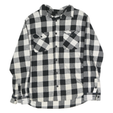NORTHWESTERN Mens Black & White Checked Cotton Shirt XL Long Sleeve Button