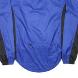 ADIDAS Womens Blue & Black Track Jacket M Polyester Blend Zip Plain Lightweight