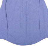 CHAPS Mens Blue & White Check Shirt M Button Down Classic Fit Cotton Blend