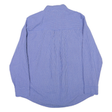 CHAPS Mens Blue & White Check Shirt M Button Down Classic Fit Cotton Blend