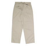 CHAPS Mens Cotton Beige Regular Straight Trousers W30 L32 Casual Classic Style