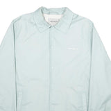 CARHARTT Womens Blue Button Jacket M Polyester Plain Casual Lightweight